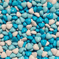 Candy Coated Choc Heart Blue