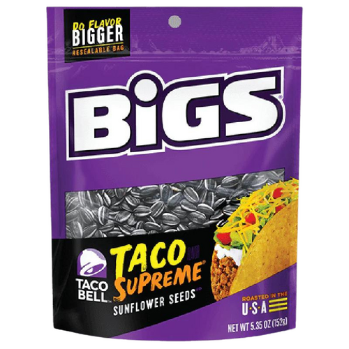 USA Bigs Sunflowers Seeds Taco Bell Peg Bag 152g