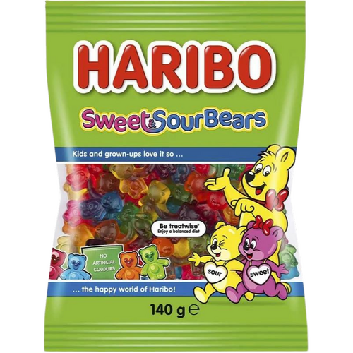 Haribo Sweet &amp; Sour Bears 140g