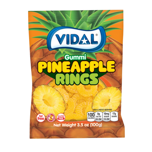 USA Vidal Pineapple Rings 100g