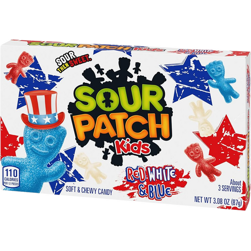 USA Sour Patch Red &amp; Blue Box 99g