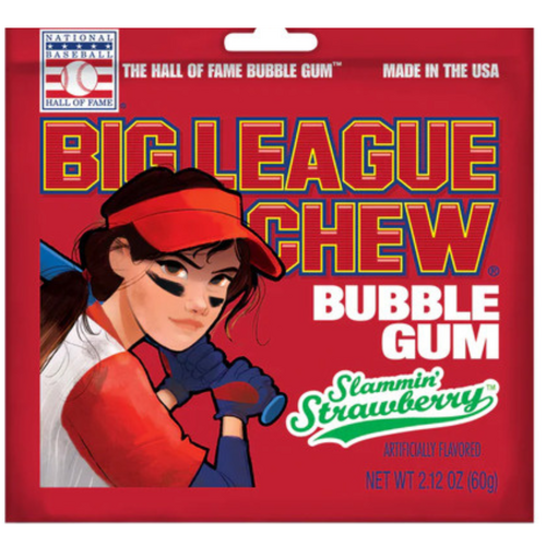 USA Big League Chew Slammin Strawberry 60g