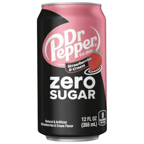 USA Dr.Pepper Strawberries &amp; Cream Zero Sugar 355mL