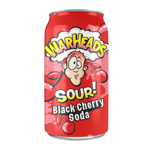 USA Warheads Black Cherry Sour Soda 355mL