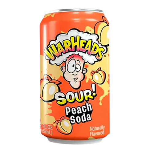 USA Warheads Peach Sour Soda 355mL