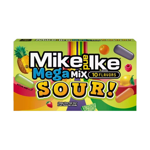 USA Mike and Ike Mega Sour Mix Theatre Box 120g